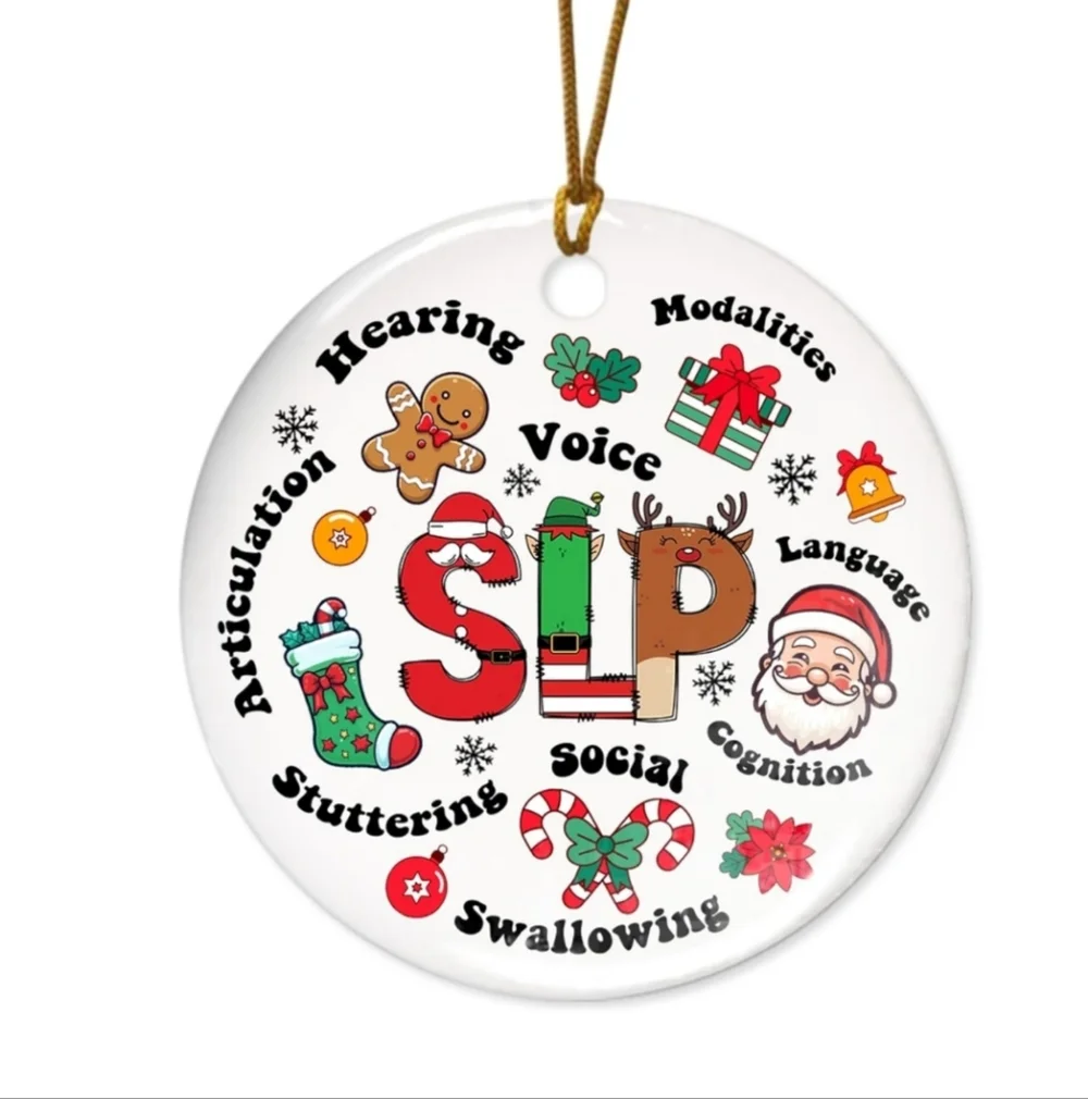 2 Set Speech Therapy Occupation Ornaments